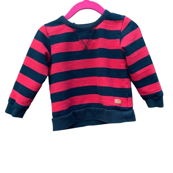 7 For All Mankind size 3T black and red boys striped sweater - Picture 1 of 3